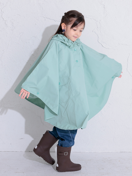 Girl'sレインポンチョ | 子供服のオーシャン＆グラウンド