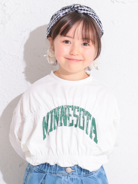CONVERSE 子供服 男の子 別注 袖ロゴプリント ロングTシャツ