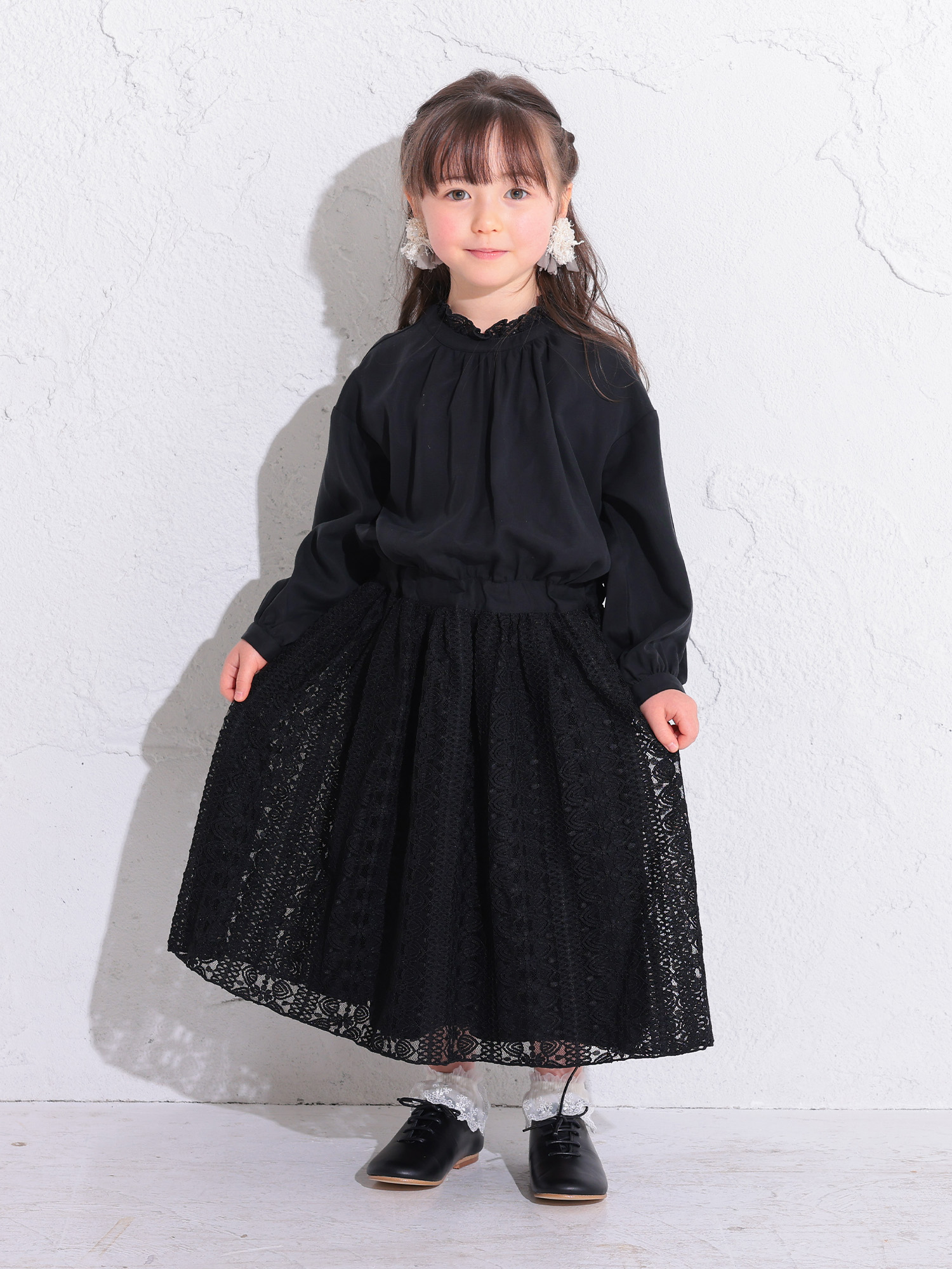 新品☆ZARA ザラ アシンメトリー長袖ワンピース S black - ワンピース