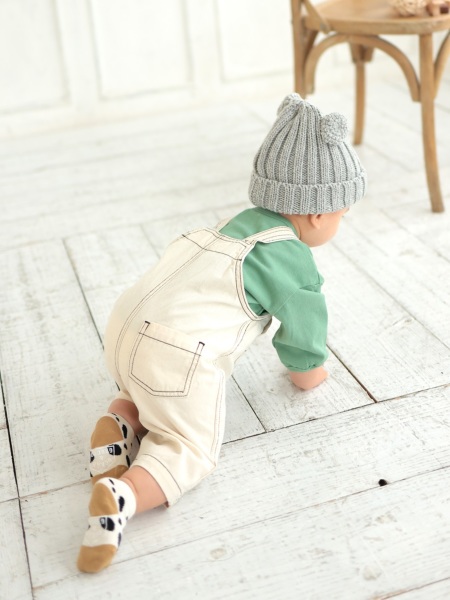 ベージュ サロペット フリーサイズ ﾍﾞﾋﾞｰﾜｰｸｻﾛﾍﾟｯﾄ | 子供服のオーシャン＆グラウンド