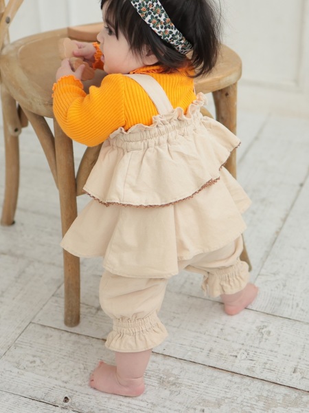 シャツコールフリルオールインワン | 子供服のオーシャン&グラウンド[ocean&ground シャツコールフリルオールインワン | 子供服のオーシャン&グラウンド[ocean&ground