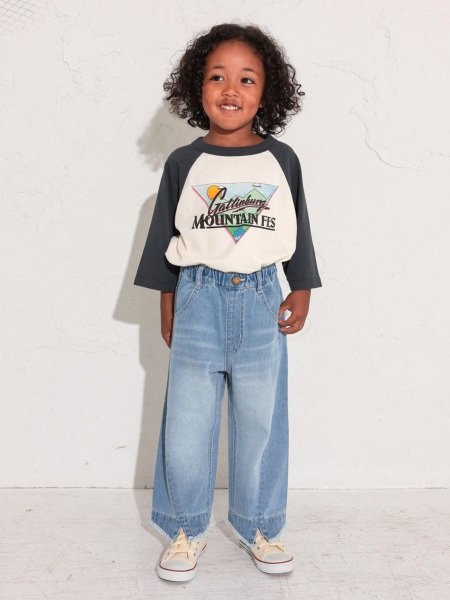 ﾗｸﾞﾗﾝﾜｲﾄﾞ7分袖Tｼｬﾂ | 子供服のオーシャン＆グラウンド