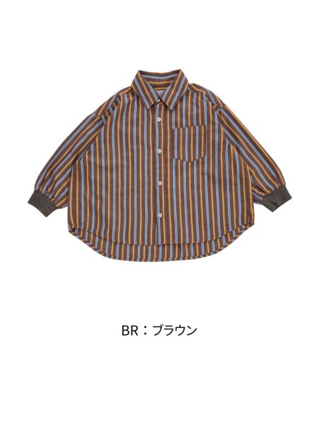 袖ﾘﾌﾞｽﾄﾗｲﾌﾟBIGｼｬﾂ | 子供服のオーシャン＆グラウンド[ocean＆ground