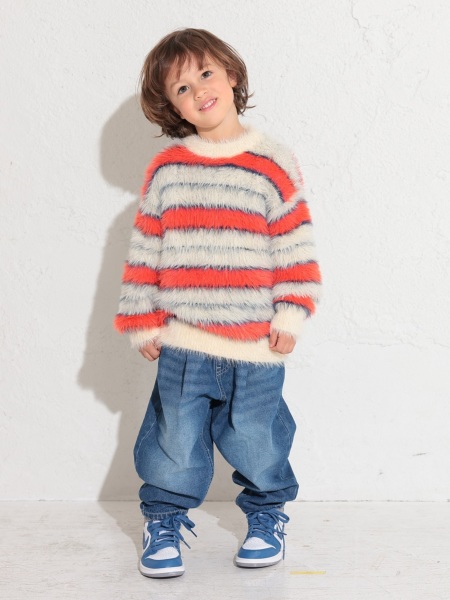 ボーダーシャギーセーター | 子供服のオーシャン&グラウンド ボーダーシャギーセーター | 子供服のオーシャン&グラウンド