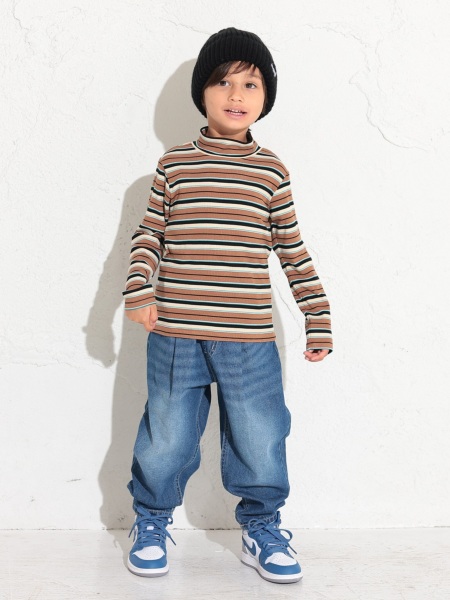 ﾀｰﾄﾙﾈｯｸﾎﾞｰﾀﾞｰﾘﾌﾞTｼｬﾂ | 子供服のオーシャン＆グラウンド 