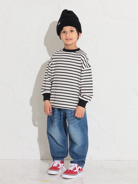 Jr.デニムテーパードタックパンツ | 子供服のオーシャン&グラウンド Jr.デニムテーパードタックパンツ | 子供服のオーシャン&グラウンド