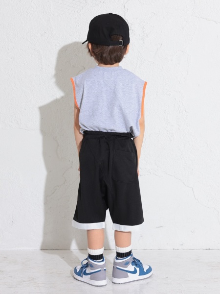 【リメイク】 ブリストル　サルエルメッシュパンツ　ネイビー リメイク】 ブリストル サルエルメッシュパンツ ネイビー