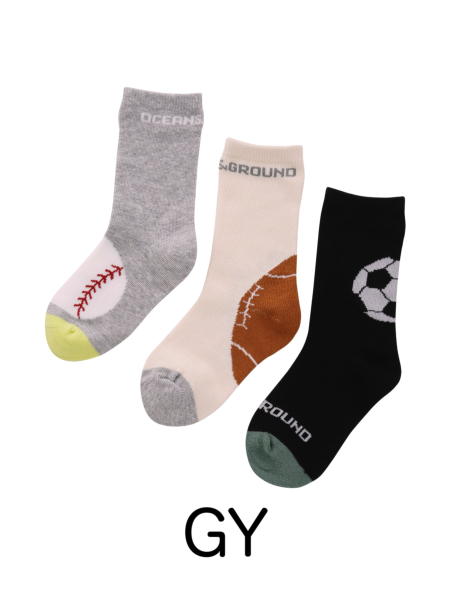 3PﾎﾞｰﾙｹﾞｰﾑｸﾙｰｿｯｸｽSET | 子供服のオーシャン＆グラウンド