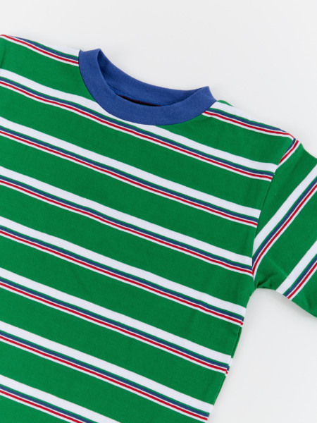 ROTOL ボーダーTシャツ　グリーン Jr.ﾚﾄﾛﾎﾞｰﾀﾞｰTｼｬﾂ | 子供服のオーシャン＆グラウンド