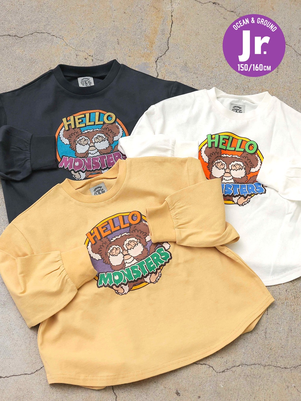 Jr.HELLO MONSTERSﾌﾟﾘﾝﾄTｼｬﾂ | 子供服のオーシャン＆グラウンド