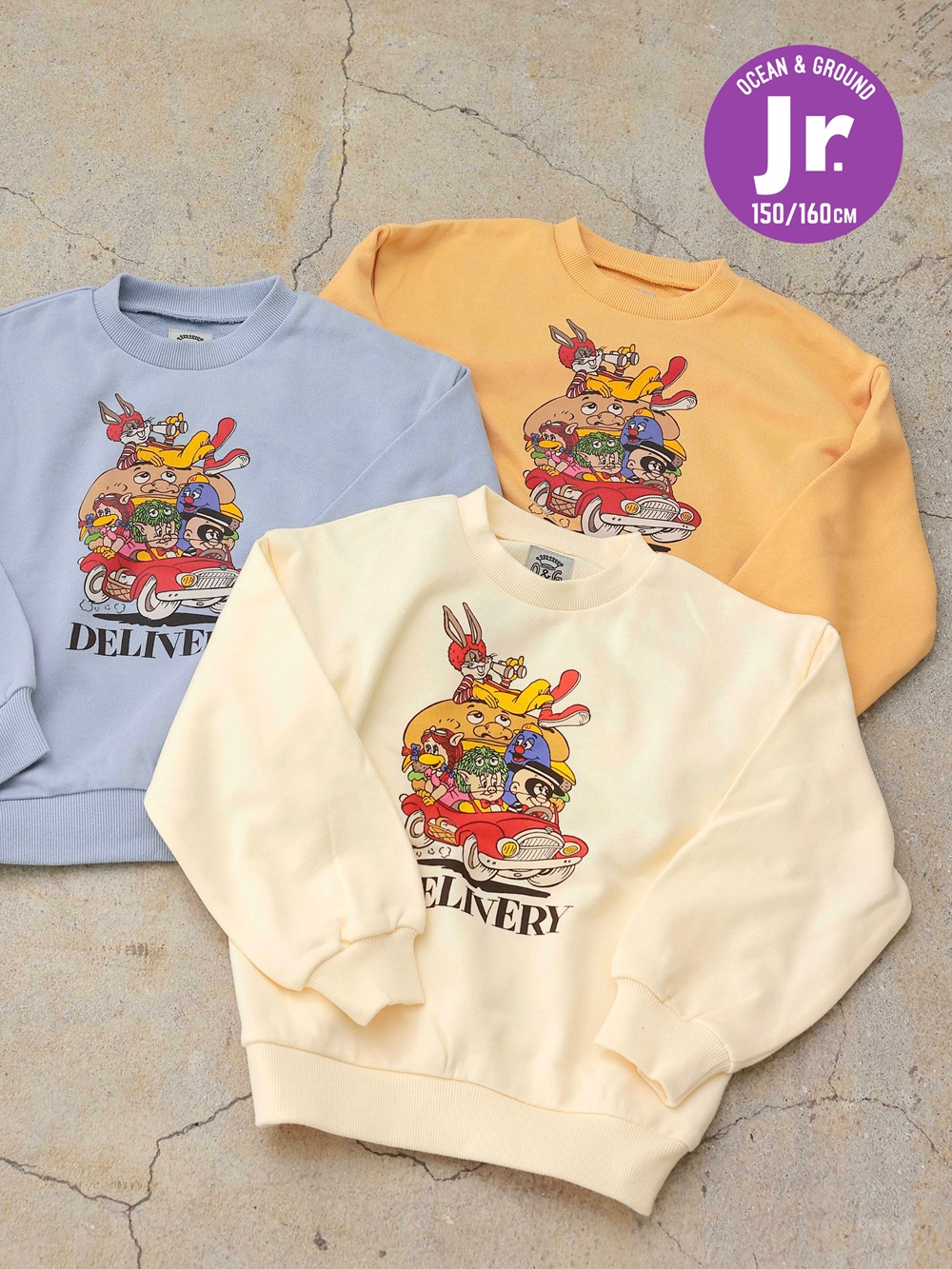 Jr.STARS DELIVERYﾌﾟﾘﾝﾄｽｳｪｯﾄ | 子供服のオーシャン＆グラウンド