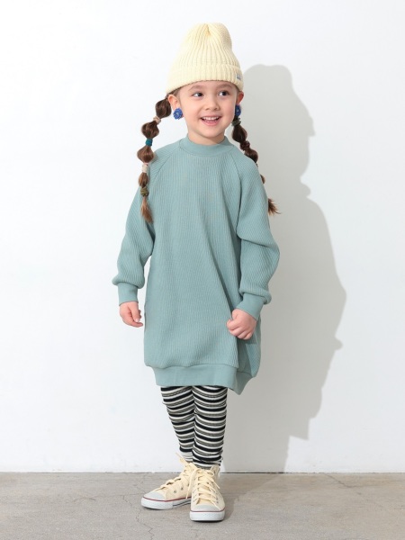 【ONLINE限定】ジェラート３ボーダーワンピース+レギンスSET ｽﾄﾚｯﾁﾜｯﾌﾙﾎﾞｰﾀﾞｰﾚｷﾞﾝｽ | 子供服のオーシャン＆グラウンド
