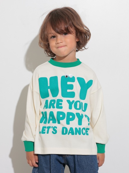 リンとロン Mサイズ ﾌﾟﾚｲﾌﾙBIGﾓﾁｰﾌﾛﾝT | 子供服のオーシャン＆グラウンド