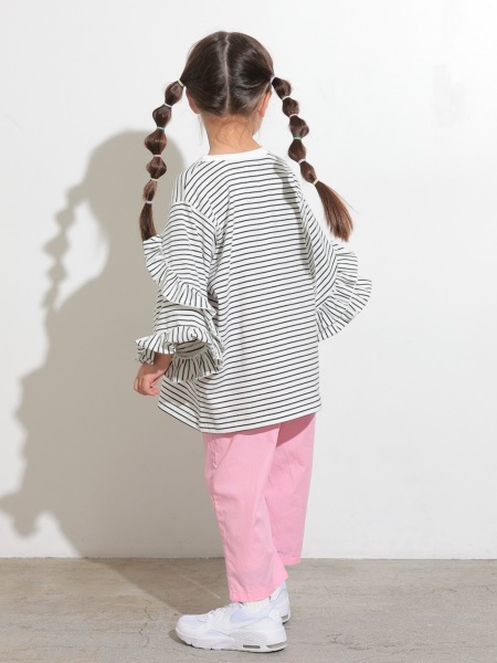 8分袖ﾌﾘﾙﾎﾞｰﾀﾞｰT | 子供服のオーシャン＆グラウンド[ocean＆ground
