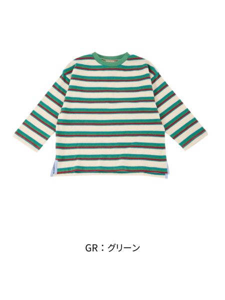Jr.ﾏﾙﾁﾎﾞｰﾀﾞｰｻｲﾄﾞｽﾘｯﾄﾛﾝT | 子供服のオーシャン＆グラウンド