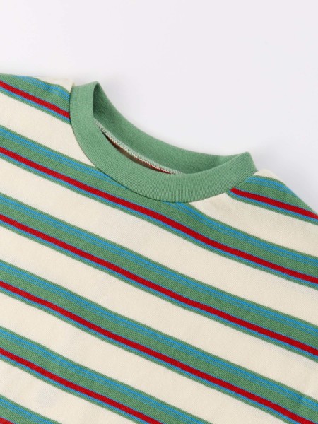 LKT-2306-003 Tシャツ ボーダー ストライプ サイドスリット ラグ LKT-2306-003 Tシャツ ボーダー ストライプ サイドスリット ラグ