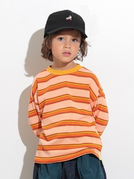 Jr.ﾏﾙﾁﾎﾞｰﾀﾞｰｻｲﾄﾞｽﾘｯﾄﾛﾝT | 子供服のオーシャン＆グラウンド