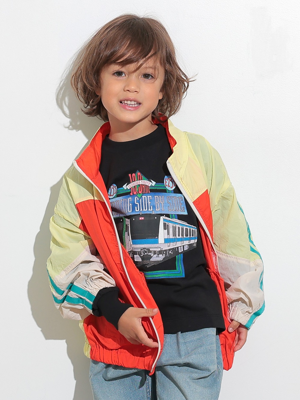 ﾗｲﾝｽﾘｰﾌﾞﾅｲﾛﾝﾜｲﾄﾞJKT | 子供服のオーシャン＆グラウンド