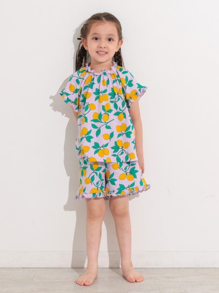 GIRL'Sﾌﾘﾙｿｳｶﾞﾗ半袖ﾊﾟｼﾞｬﾏ | 子供服のオーシャン＆グラウンド