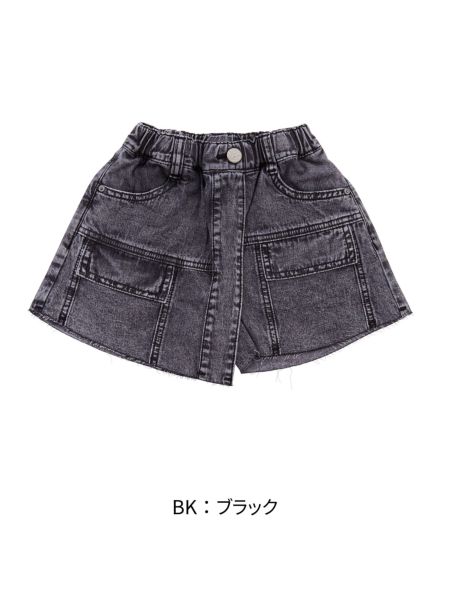 ブラックデニムアシンメトリックミニスカート ﾃﾞﾆﾑｱｼﾝﾒﾄﾘｰｽｶｰﾄﾊﾟﾝﾂ | 子供服のオーシャン＆グラウンド[ocean＆ground