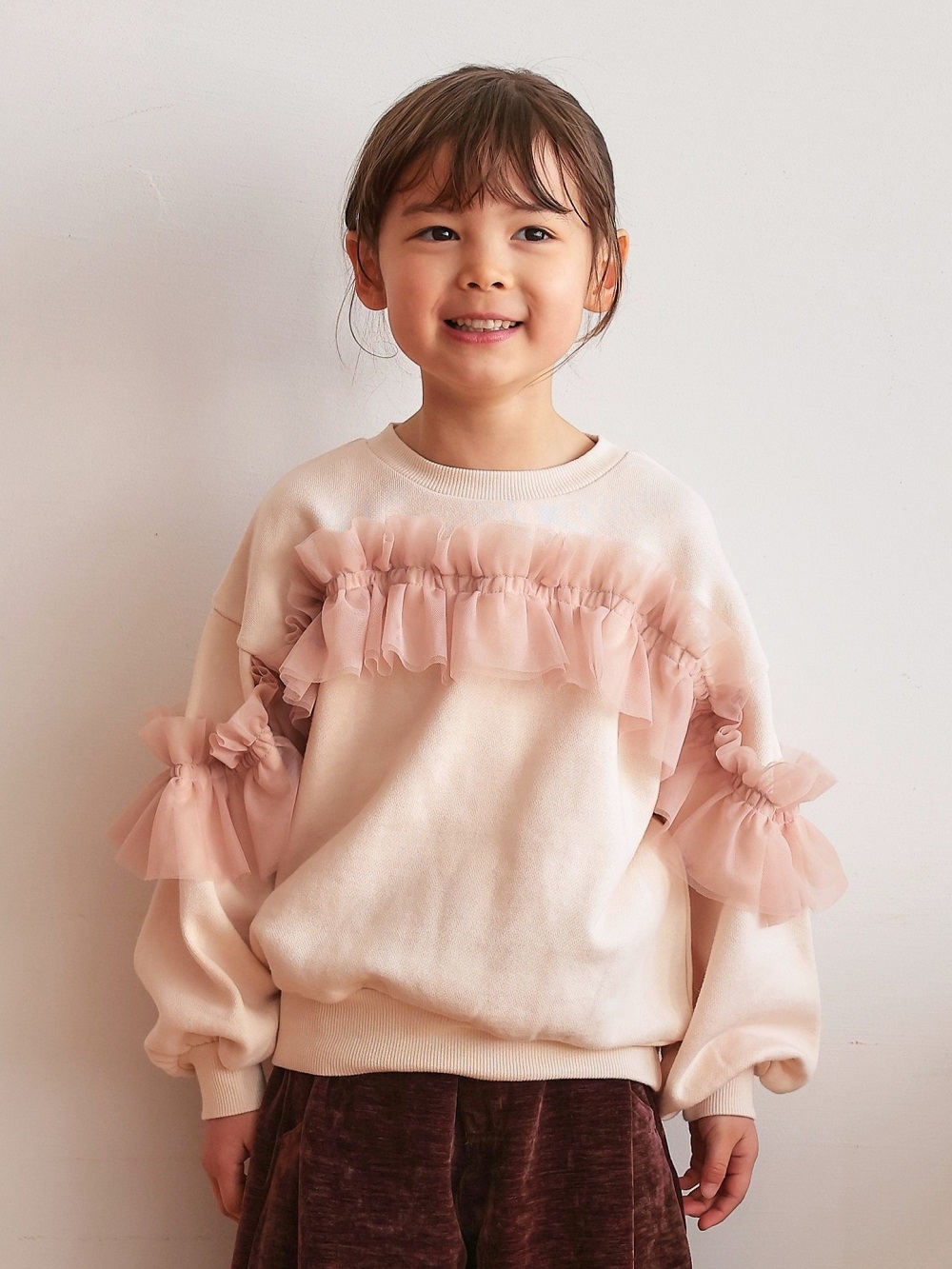 Maison de FLEUR canon 伸びするあの子のフリルスウェット ﾁｭｰﾙﾌﾘﾙｽｳｪｯﾄ | 子供服のオーシャン＆グラウンド[ocean＆ground]公式