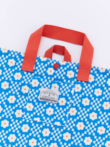 子ども和装用バッグセット 青と赤 花柄 総柄レッスンバッグ ｜ ファッション雑貨 ｜ 子供服のセレクトショップ
