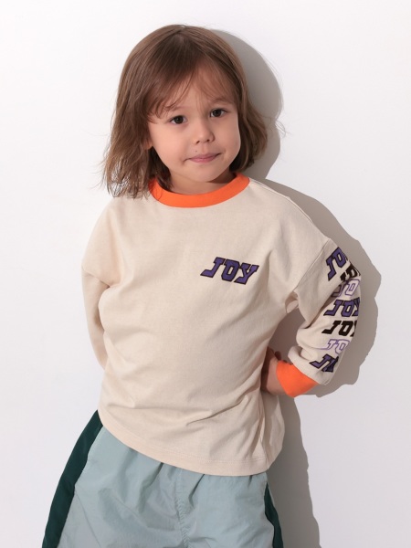45r 重陽の歳時記　カットソー　フロッキープリント ﾌﾛｯｷｰﾌﾟﾘﾝﾄﾛｺﾞﾛﾝT | 子供服のオーシャン＆グラウンド[ocean＆ground