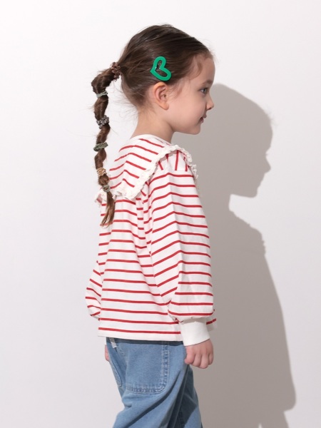 ｾｰﾗｰｶﾗｰﾎﾞｰﾀﾞｰﾛﾝT | 子供服のオーシャン＆グラウンド[ocean＆ground