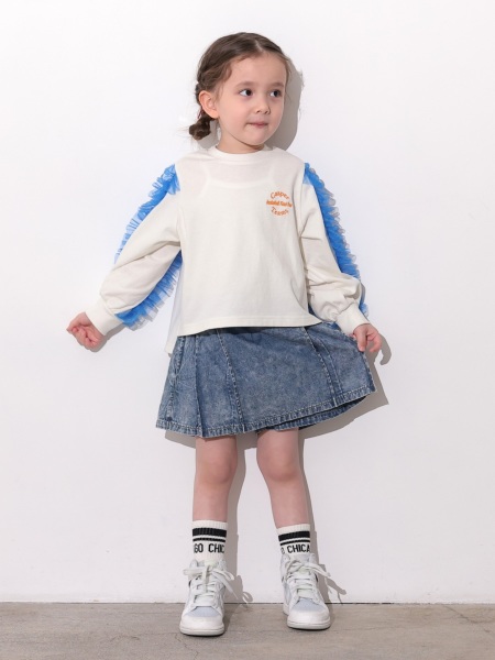 ﾗﾒﾁｭｰﾙﾌﾘﾙｽﾘｰﾌﾞﾛﾝT | 子供服のオーシャン＆グラウンド[ocean＆ground 