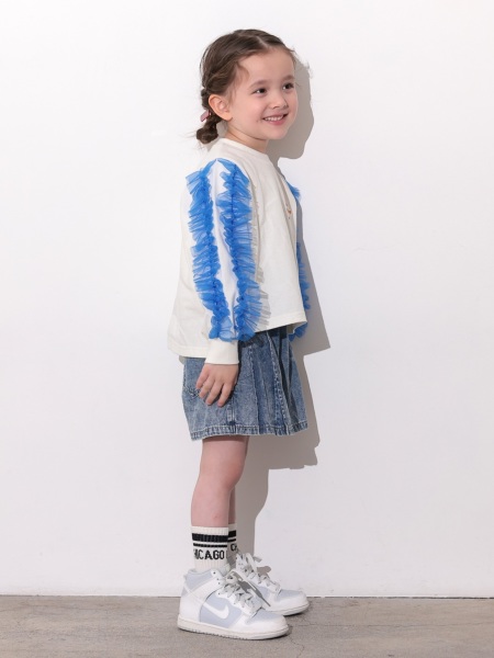 ﾗﾒﾁｭｰﾙﾌﾘﾙｽﾘｰﾌﾞﾛﾝT | 子供服のオーシャン＆グラウンド[ocean＆ground 