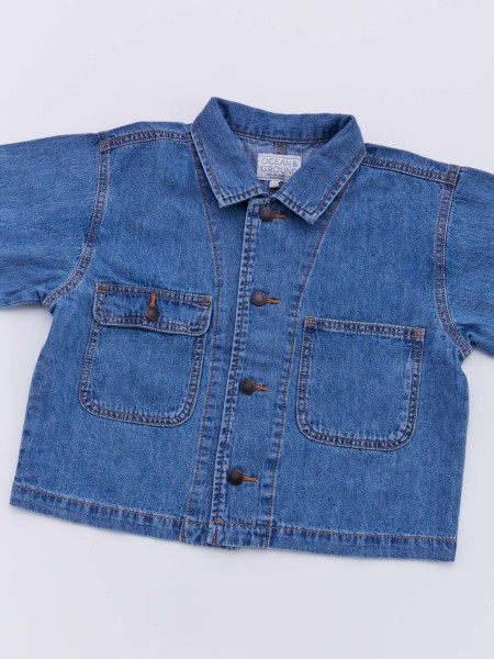 美品✨希少 ブルーサクラ XL デニムジャケット カバーオール カーディガン ﾃﾞﾆﾑｶﾊﾞｰｵｰﾙJKT | 子供服のオーシャン＆グラウンド[ocean＆ground]公式